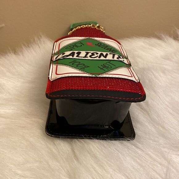 NWT ALDO Saucy Hot-Sauce Crossbody Bag - Black & Red - Picture 11 of 14